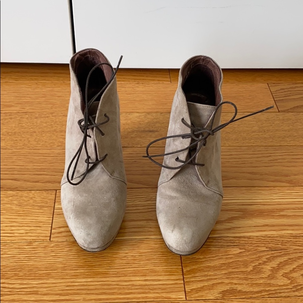 Massimo Baldi - Beige Suede Booties - Size 36